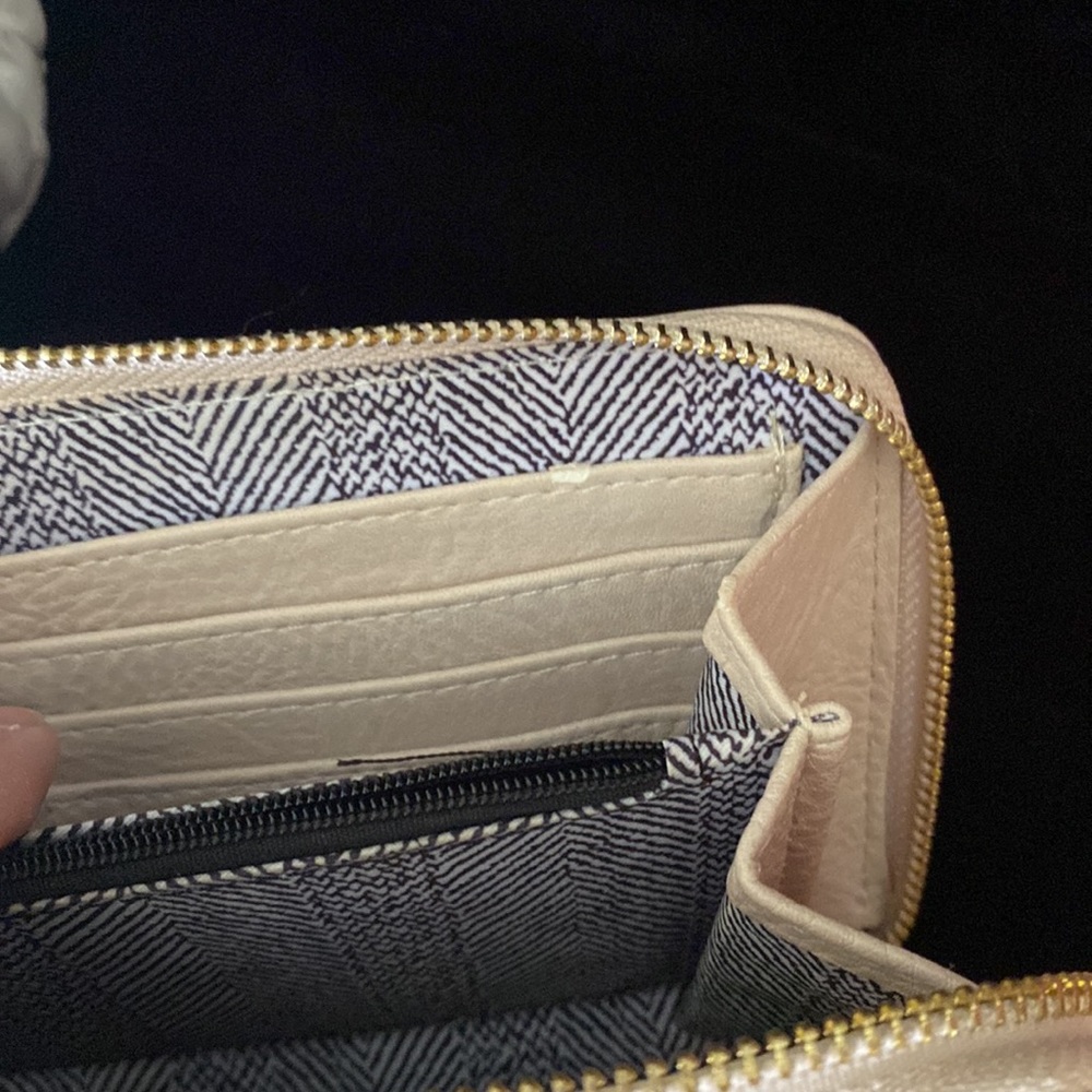Leather-like Taupe Wristlet - Picture 7 of 7